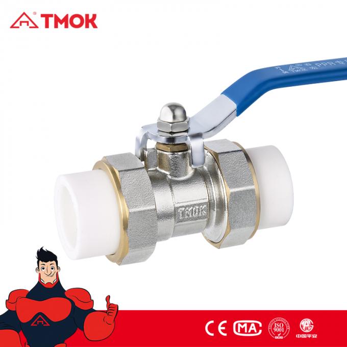  Внешняя нарезка TMOK выковала тип латунного шарикового клапана соединения PPR двухсторонний для газового масла воды с аттестацией и низким давлением CE